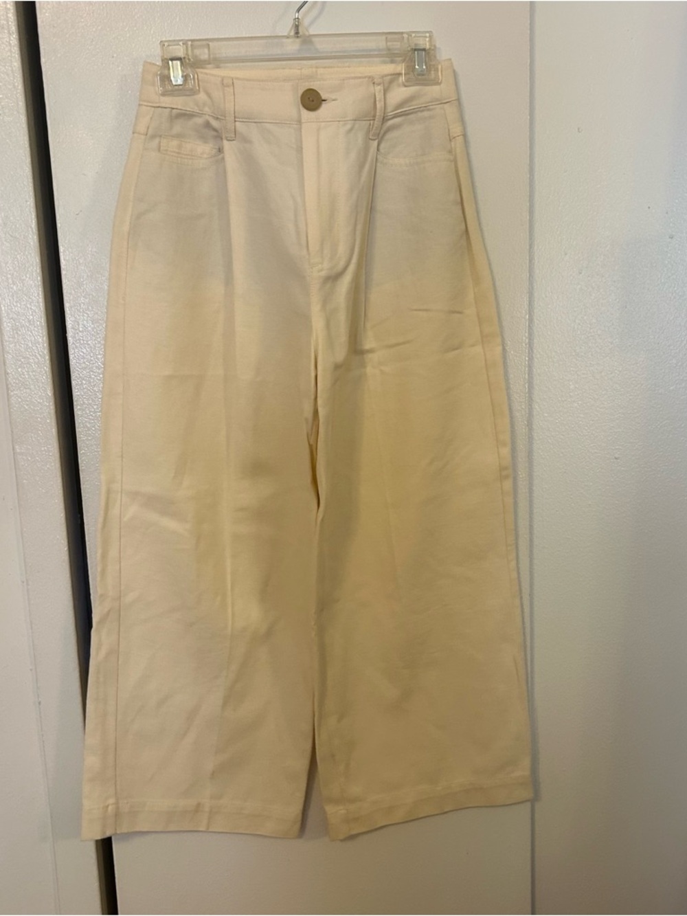 Vince ankle Wide Leg High Waist Cream Pants
